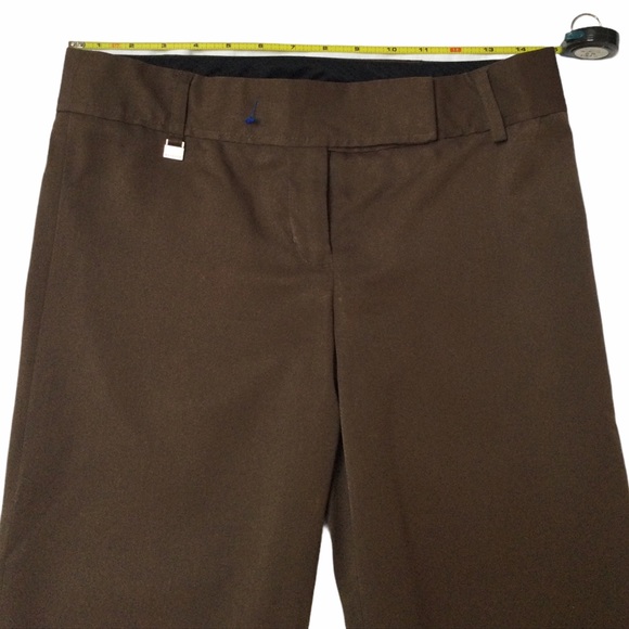 BCBGMaxAzria Chocolate Brown Wide Bottom Crop Pants, Year Round, Sz 4/Small, NWT - Picture 4 of 15